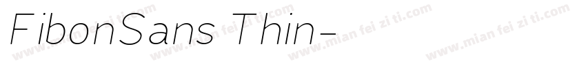 FibonSans Thin字体转换